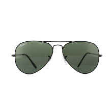 Ray-Ban Sunglasses Aviator Metal II RB3689 914831 Black Green
