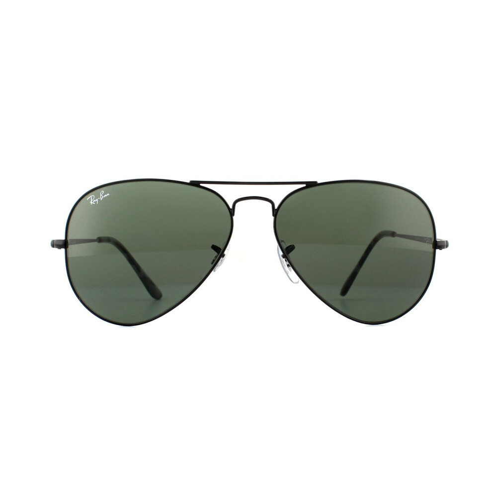 Ray-Ban Sunglasses Aviator Metal II RB3689 914831 Black Green
