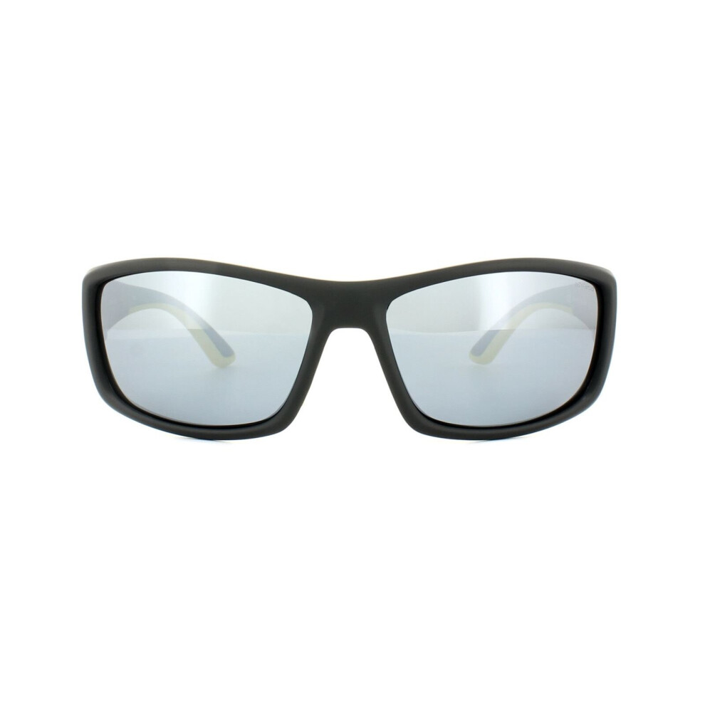 Polaroid Sport Sunglasses Pld 7011/S 71C Ex Yellow Silver Mirror Polarized Black
