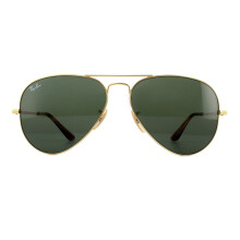 Ray-Ban Sunglasses Aviator Metal II RB3689 914731 Gold Green
