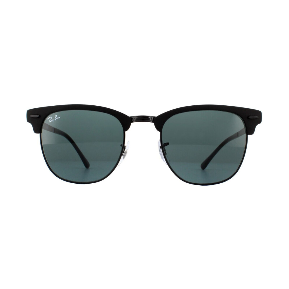 Ray-Ban Unisex Black Round Matte Grey Clubmaster Metal Rb3716 Sunglasses - Image 7