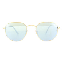 Ray-Ban Sunglasses Hexagonal 3548N 001/30 Gold Silver Mirror