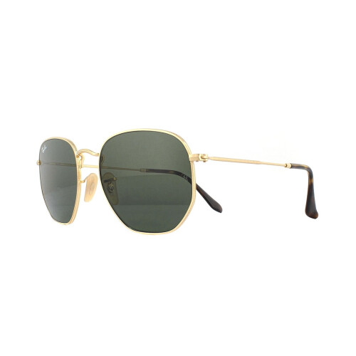 Ray-Ban Ray-Ban Sunglasses Hexagonal 3548N 001 Gold Green 1