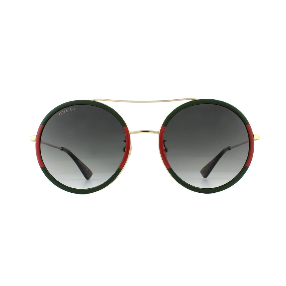 Gucci Sunglasses GG0061S 003 Gold Green and Red Green Gradient
