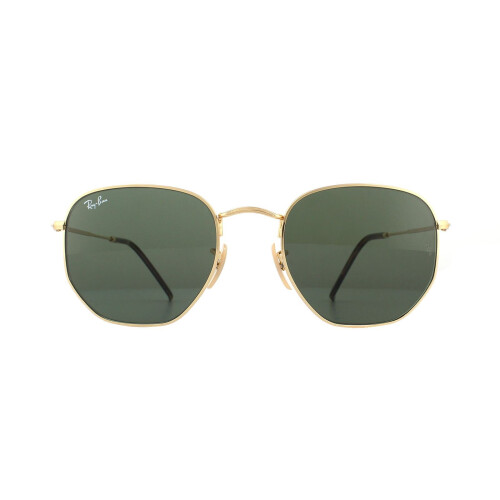 Ray-Ban Ray-Ban Sunglasses Hexagonal 3548N 001 Gold Green