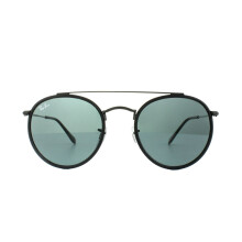 Ray-Ban Sunglasses Round Double Bridge 3647N 002/R5 Black Blue Grey
