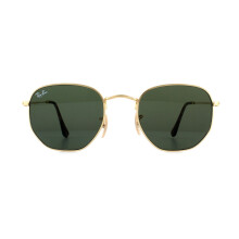 Ray-Ban Sunglasses Hexagonal 3548N 001 Gold Green G-15