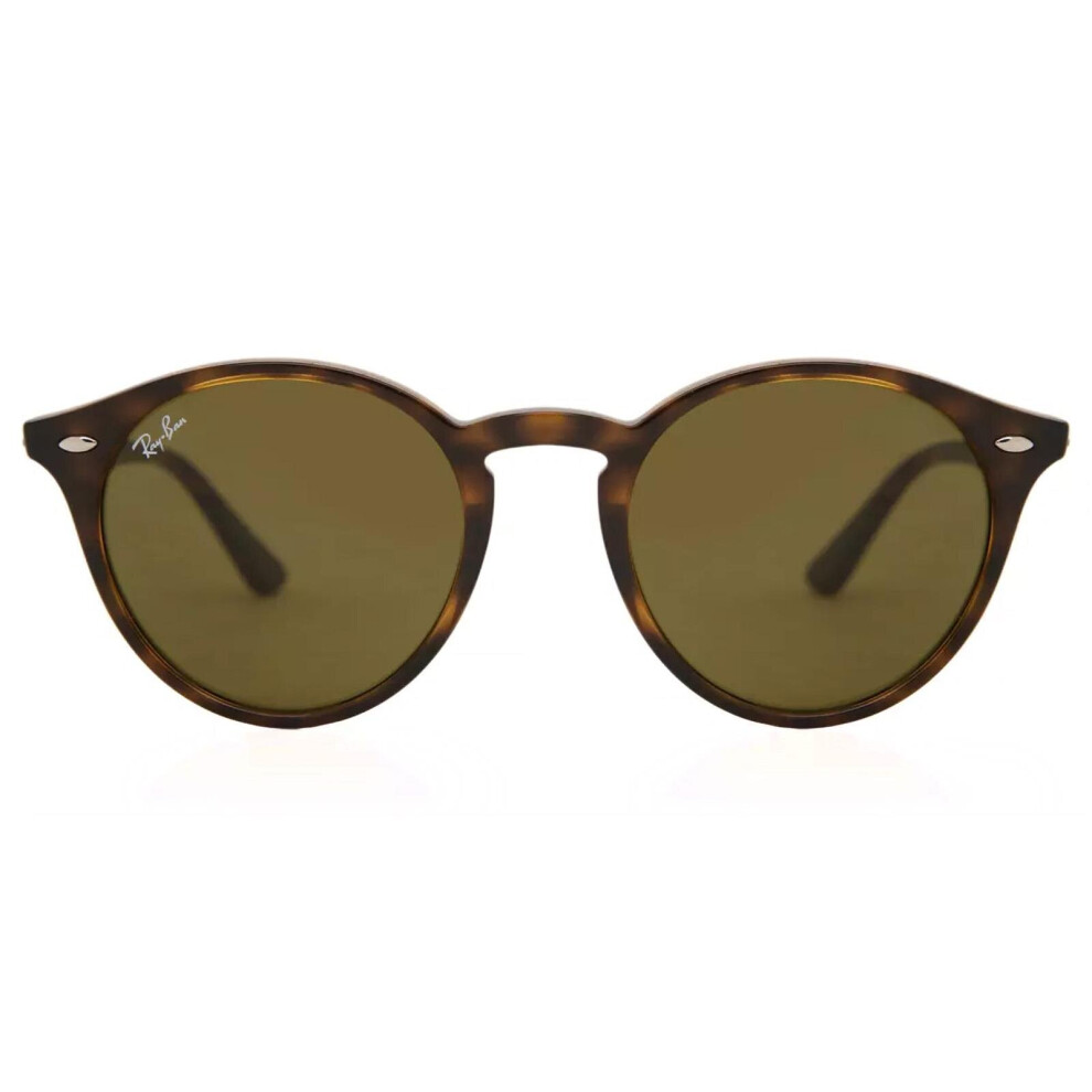 Ray - Ban Unisex Brown Ray - Ban Rb2180 710/73 Sunglasses Injected Turtle Round Normal - Image 8