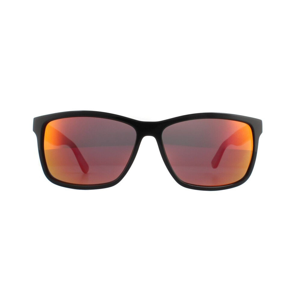 Lacoste Sunglasses L705S 003 Black Grey Red Mirror