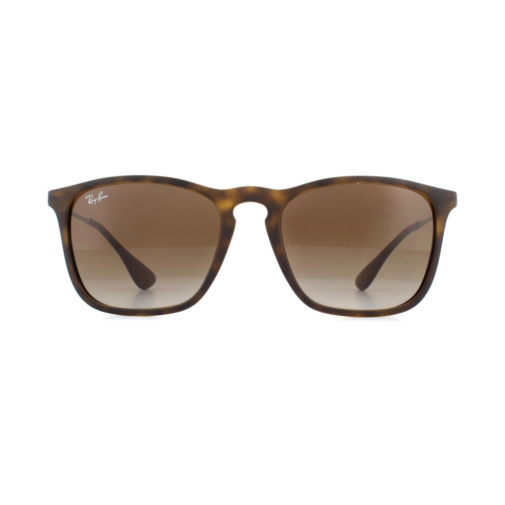 Ray-Ban Sunglasses Chris 4187 856/13 Rubber Havana Gradient Brown