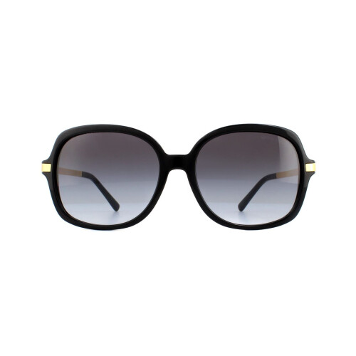 Michael Kors Adrianna II 2024 Sunglasses - Black Gold / Light Grey Gradient, Rectangular, Acetate & Metal Temples - MK-2024-316011-57