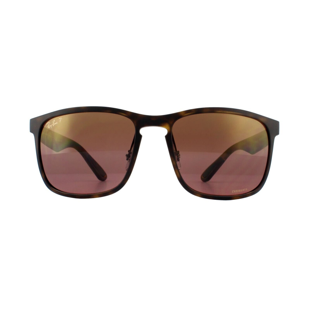 Ray-Ban Sunglasses Rb4264 894/6B Matte Havana Polarized Mirror Chromance Brown