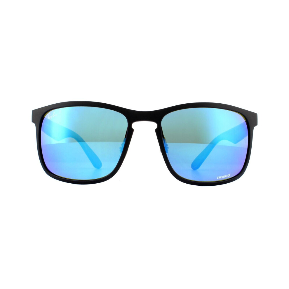 Ray-Ban Sunglasses RB4264 601SA1 Matte Black Blue Flash Polarized Chromance - Image 5