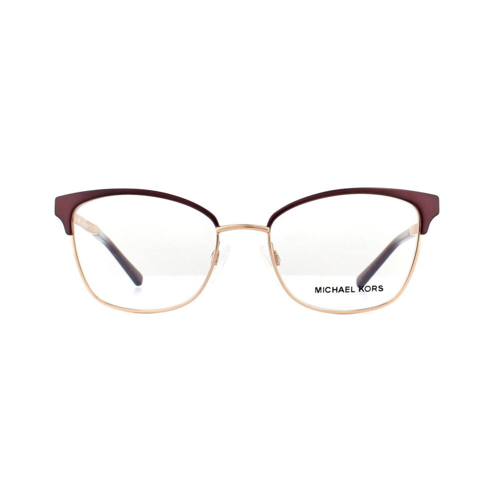 Michael Kors Glasses Frames 3012 Adrianna IV 1108 Matte Cordovan Rose Gold 51mm
