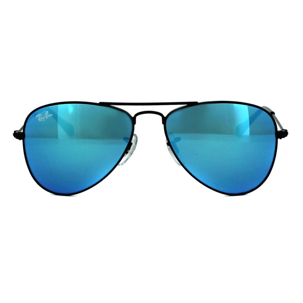 Ray-Ban Junior Sunglasses 9506 201/55 Black Blue Flash Mirror-image-OPC-P6F625H-NEW
