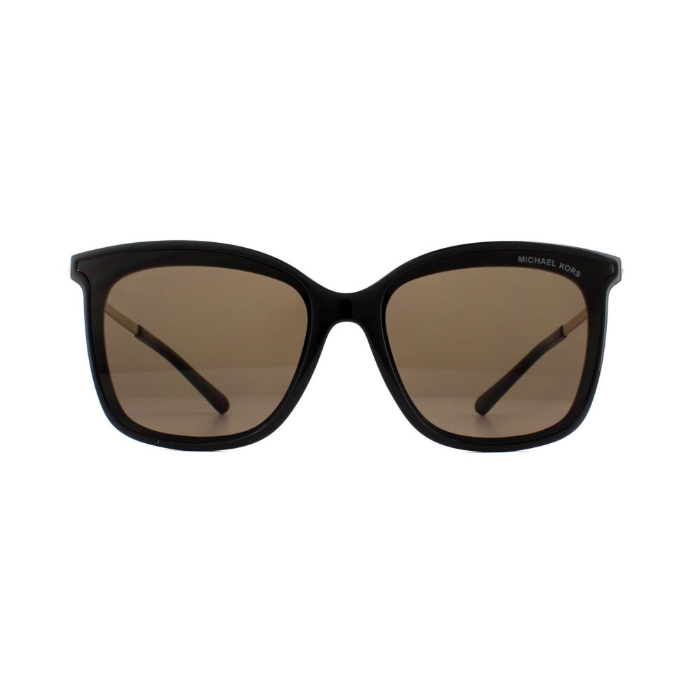 Michael Kors Sunglasses Zermatt 2079U 333273 Shiny Black & Metallic Gold Brown