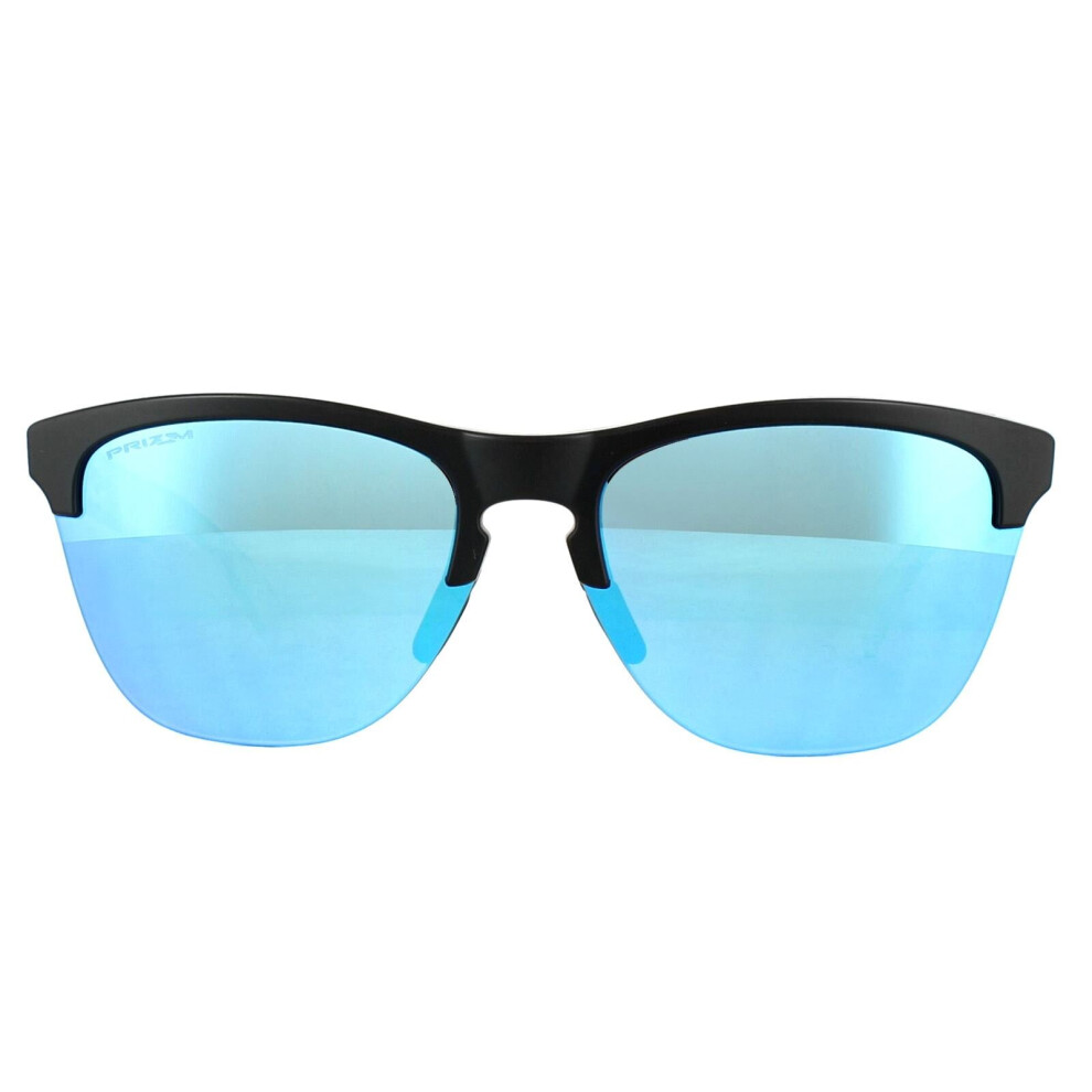 Oakley Sunglasses Frogskins Lite OO9374-02 Matt Black Prizm Sapphire