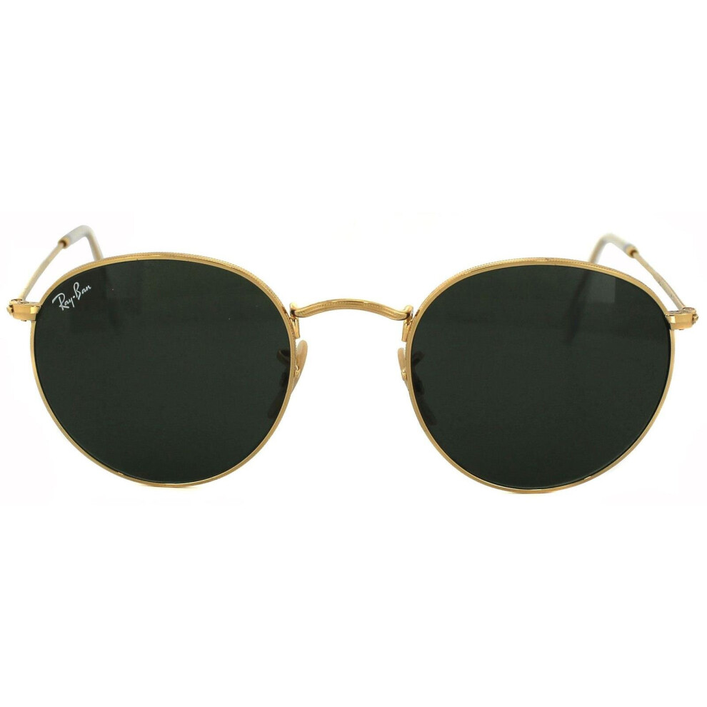 Ray-Ban Sunglasses Round Metal 3447 001 Gold Green Small 47mm