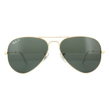 Ray-Ban Sunglasses Aviator 3025 001/58 Gold Green Polarized Medium 58mm