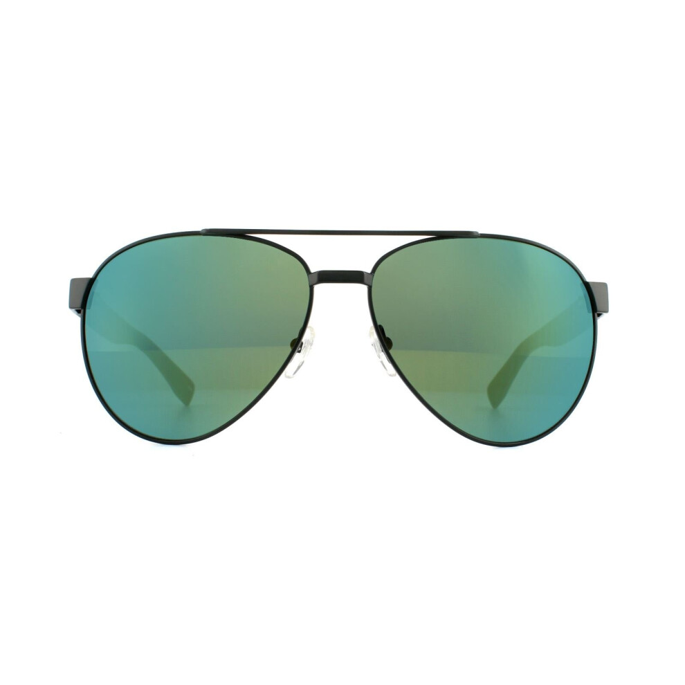 Lacoste Sunglasses L185s 315 Matte Mirror Green