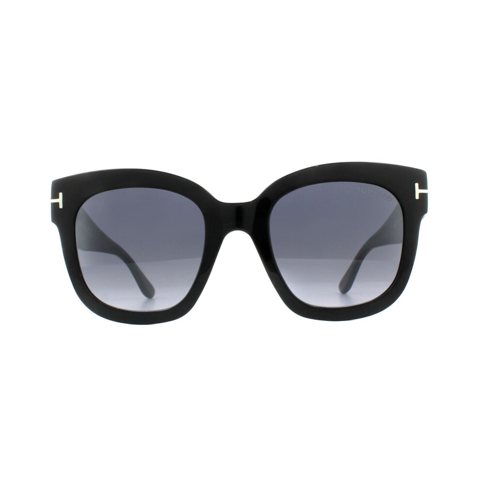 Tom Ford Sunglasses 0613 Beatrix 01C Shiny Black Smoke Grey Mirror