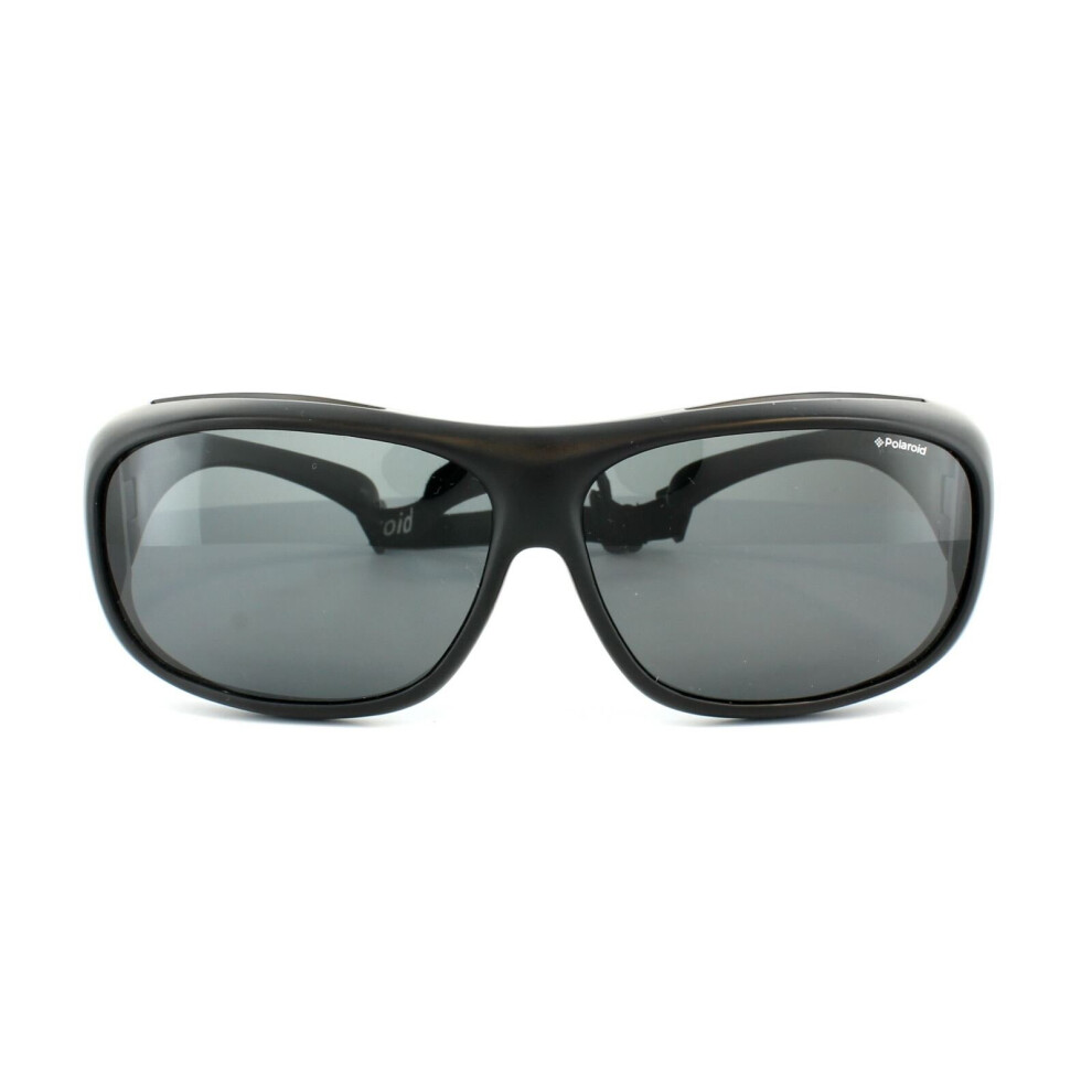 Polaroid Suncovers Fitover Sunglasses 08535 Kih Y2 Grey Polarized Black