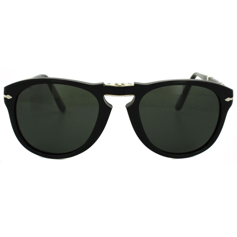 Persol Sunglasses 714 95/31 Black Green Folding Steve McQueen 54mm
