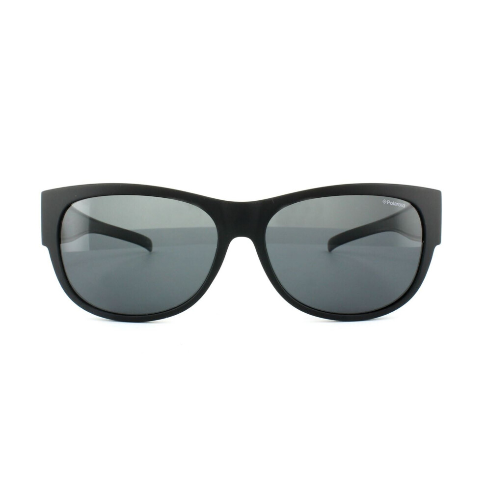 Polaroid Suncovers Fitover Sunglasses 9004/S DL5 Y2 Matte Black Grey Polarized