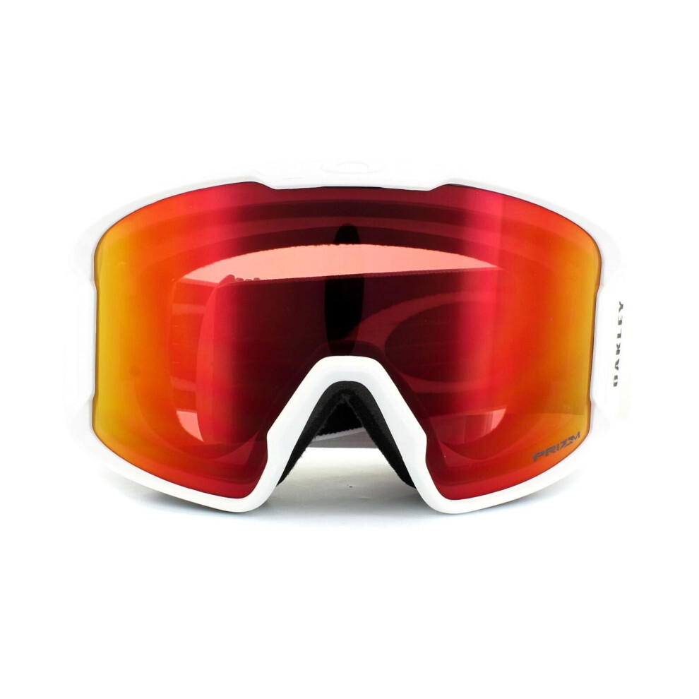Oakley Ski Goggles Line Miner Oo7070-13 Matt White Prizm Torch Iridium