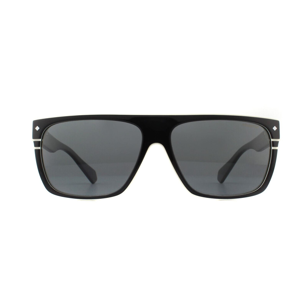Polaroid Sunglasses PLD 6086/S/X 9HT M9 Black Ivory Grey Polarized