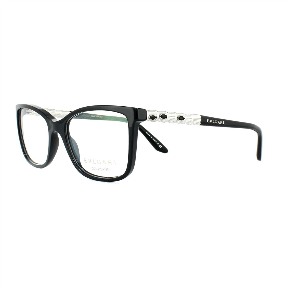 Bvlgari Glasses Frames 4130KB 5190 Black Silver 52mm Womens