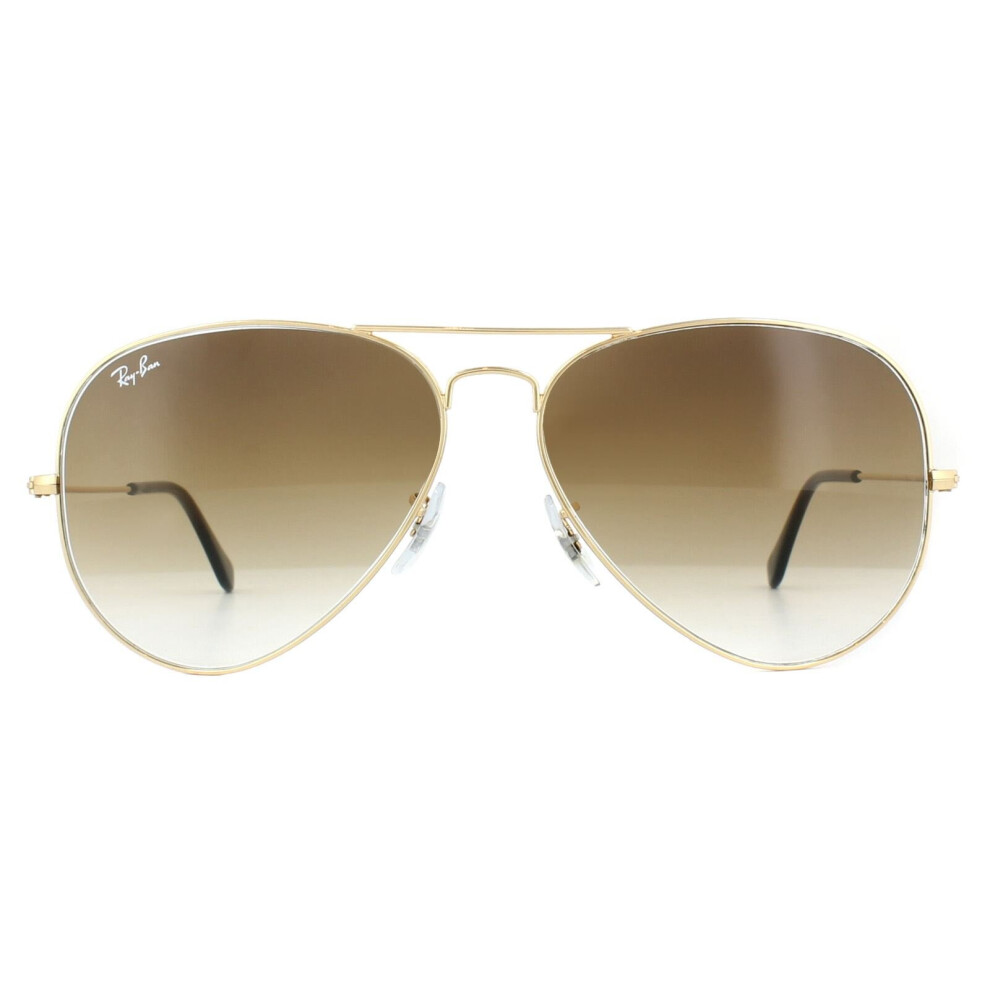 Ray - Ban Unisex Gold/Brown Rb3025 Aviator 001/51 Sunglasses Metal Pilot Normal - Image 4