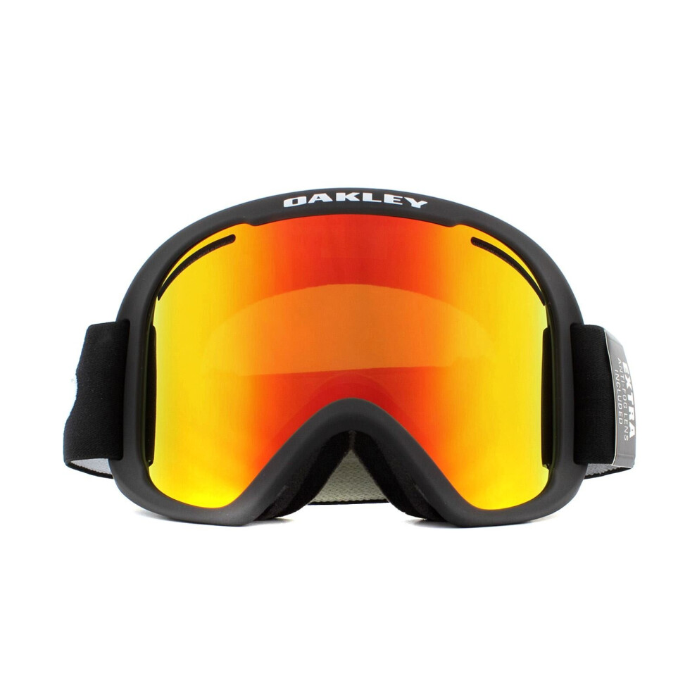 Oakley Ski Goggles O Frame 2 Pro XL OO7112-01 Matte Black Fire Iridium Persimmon