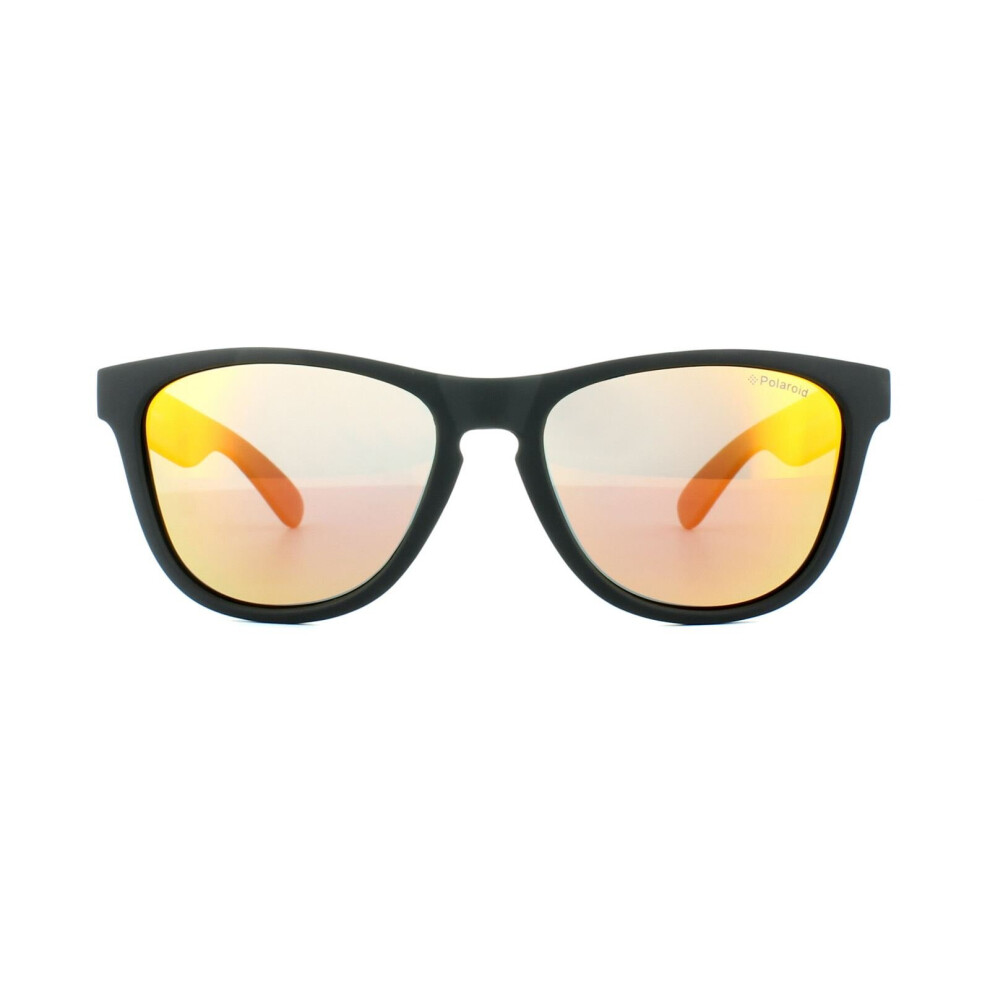 Polaroid Sunglasses P8443 9CA L6 Black Rubber Grey Red Mirror Polarized