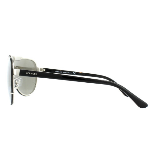 Versace Versace Sunglasses VE2140 10006G Silver Light Grey Silver Mirror 2