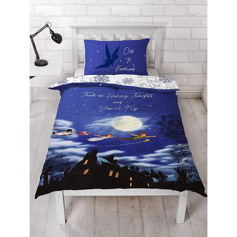 Disney Peter Pan Happy Single Duvet Cover Set