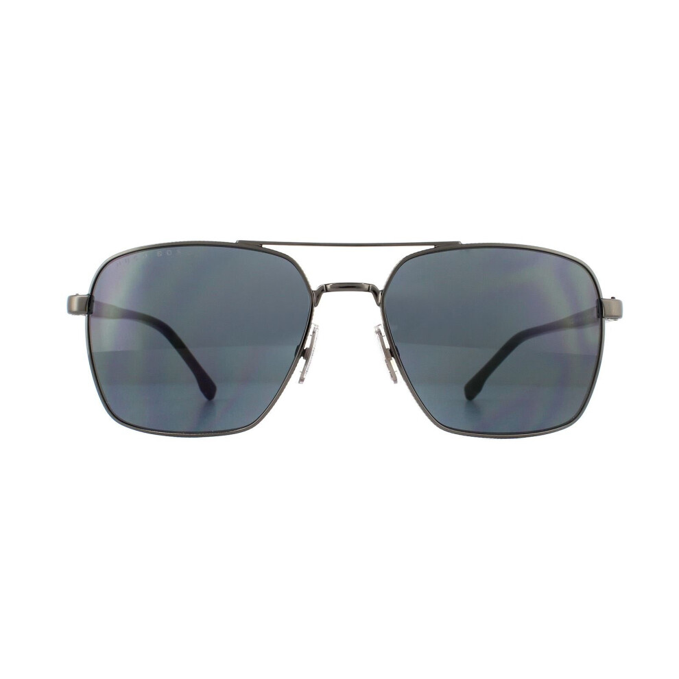Hugo Boss Sunglasses 1045/S V81 Ir Dark Ruthenium Blue Grey