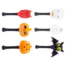 PRETYZOOM 6Pcs Halloween Glow Sticks Bulk Flashing Wand LED Pumpkin Skull Partten Hand Sticks Luminous Party Prop Halloween Party Favor Decor