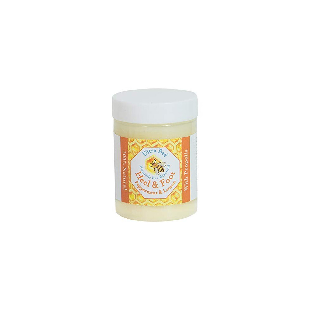 Ultra Bee Naturally Bee Beautiful 100% Natural Dry Heel & Foot Balm Honey, Propolis & Peppermint 100Ml - Handmade