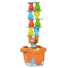 TOMY Pile Up Pirates Stacking Game, Children's Action Board Game, Family & Preschool Kids Game, Action Game for Children 5, 6, 7 & 8 Year Old Boys &