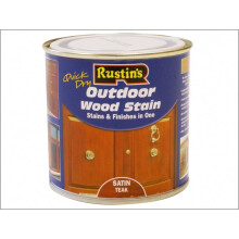Rustins Quick Dry Exterior Woodstain Satin Teak 500ml