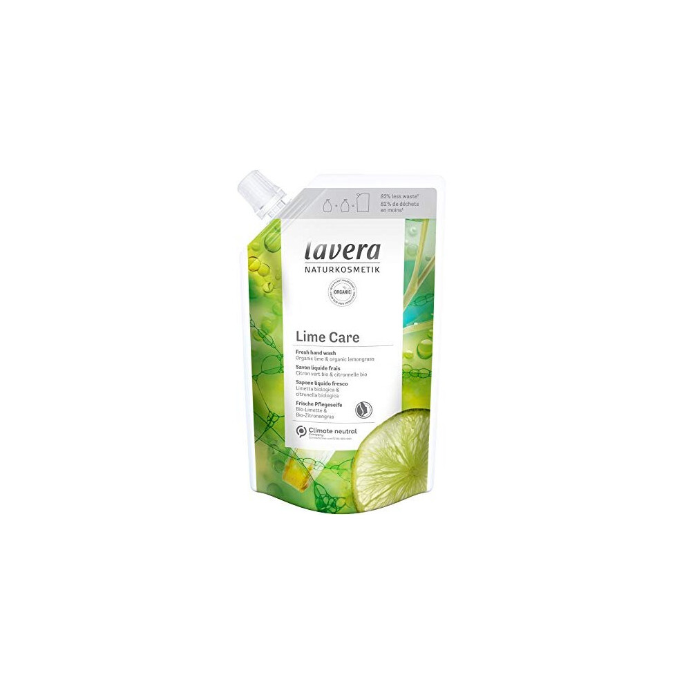 Lavera Naturkosmetic Lavera Refill Pouch Lime Care Hand Wash Organic Lime & Organic Lemongrass Mild Cleansing Vegan Skin-Neutral Ph 500Ml