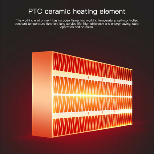 Electric Heater 500W Plug-In Wall Portable, 2 Fan Speeds main image 1