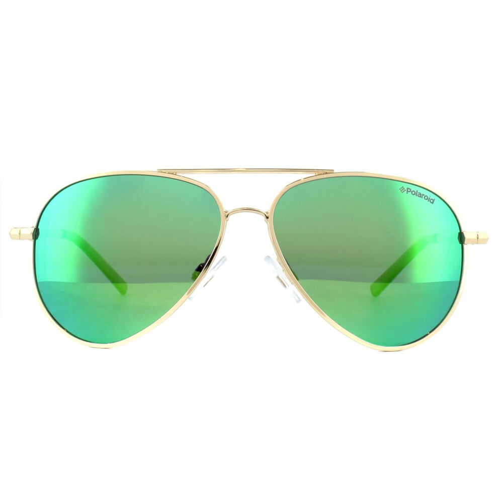 Polaroid Kids Sunglasses Pld 8015/N J5g K7 Gold Green Blue Mirror Polarized