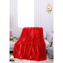 (Red, King) Fleece Blanket Large Throw Over Bed Plush Soft
