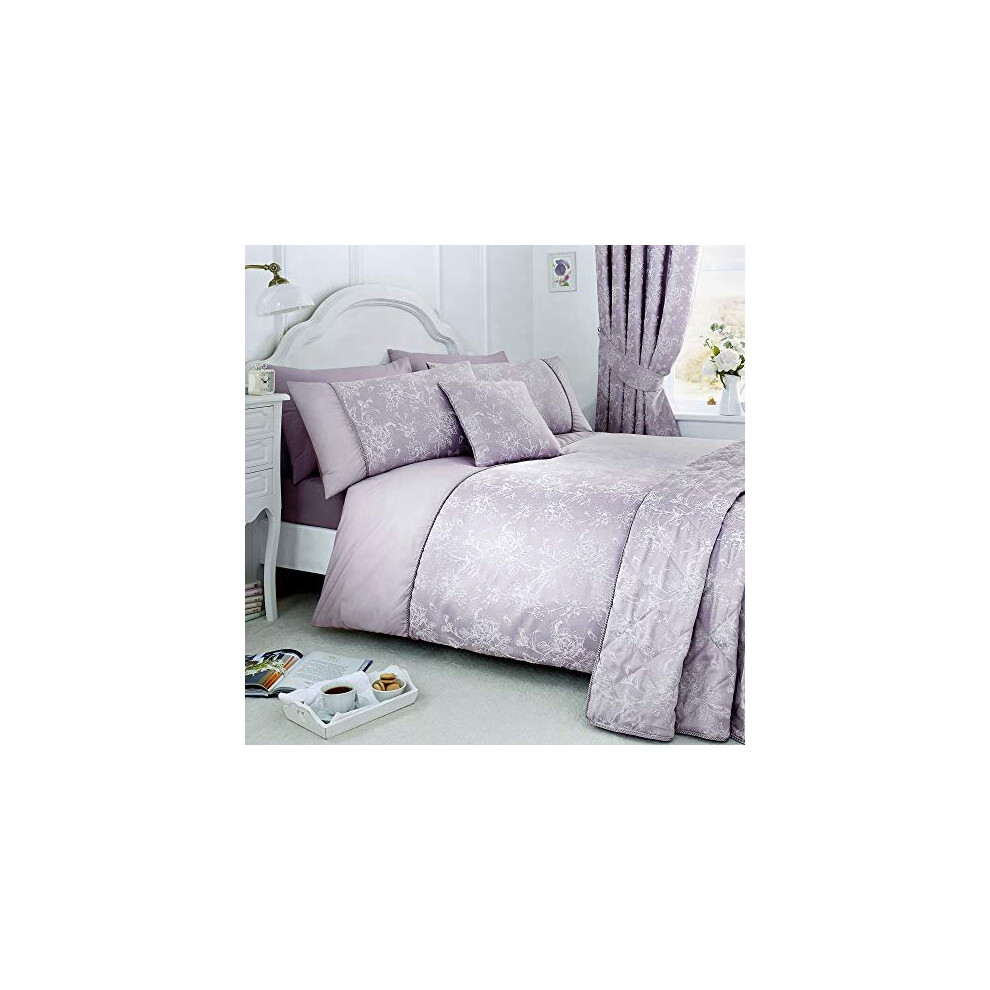 Serene - Jasmine - Easy Care Duvet Cover Set | King Size | Lavender Bedding
