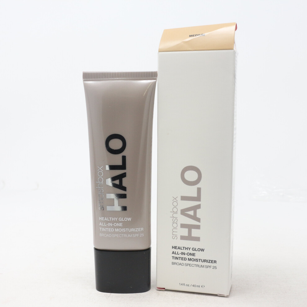 (Medium) Smashbox Halo Healthy Glow All-In-One Tinted Moisturizer Spf 25 1.4oz New