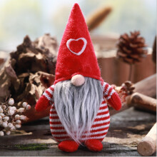 (Red) Christmas Male Gonk Gnome Festive Decoration