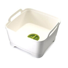 Joseph Joseph Wash and Drain Washing Up Bowl - White/Green