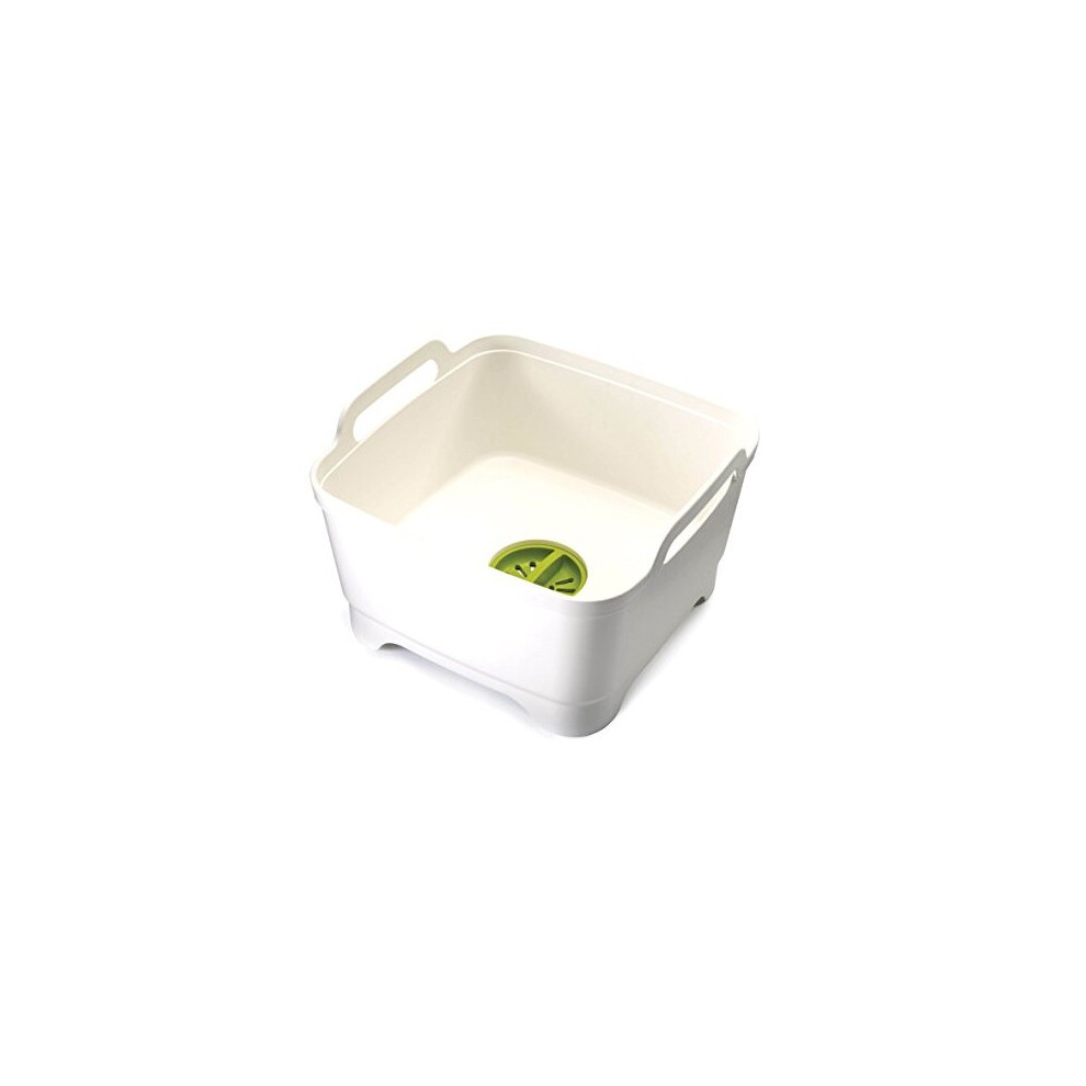 Joseph Joseph Wash and Drain Washing Up Bowl - White/Green